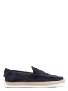 Tod's Slip On Suede Leather Sneakers In Blue