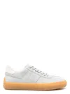 Tod's Light Suede Casual Lace Up Shoes For Men In Light Grey