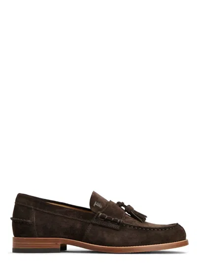 Tod's Men's Suede Loafers In Brown
