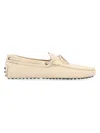 Tod's Suede Loafers In Ecru