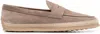 Tod's Woven-trim Penny Loafers In Grey
