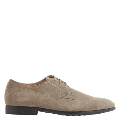 Tod's Tods Men's Uomo Gomma Leggera Suede Derby Shoes In Neutral