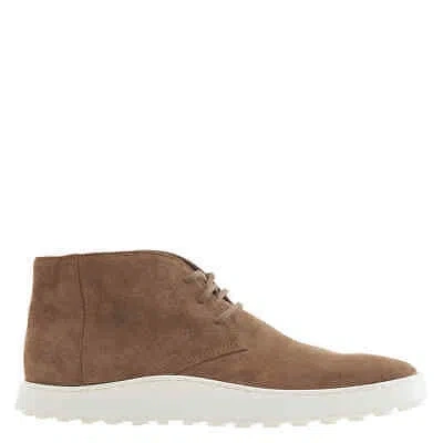 Pre-owned Tod's Tods Men's Walnut Light Desert Boots In Suede In Brown