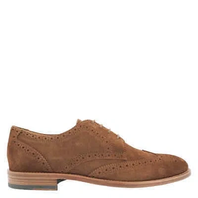 Pre-owned Tod's Tods Men's Walnut Light Wingtip Perforated Lace-ups Derby In Brown
