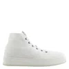 TOD'S TODS MEN'S WHITE KNIT HIGH-TOP SNEAKERS