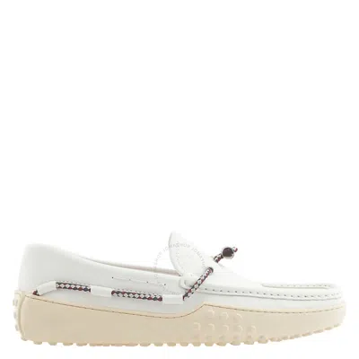 Tod's Tods Men's White Leather Gommino Loafers