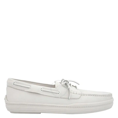Tod's Tods Men's White Leather Laccetto Fondo Gomma Shoes