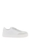 Tod's Leather Sneakers With Suede Details In White
