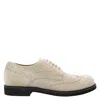TOD'S TODS MEN'S WING-TIP PERFORATIONS LEATHER LACE-UP DERBY SHOES