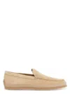 Tod's Beige Woven Leather Slip-on Loafers With Rubber Sole Men In Neutral