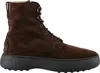 Tod's Striped Suede Ankle Boots With Chunky Rubber Sole For Men In S611