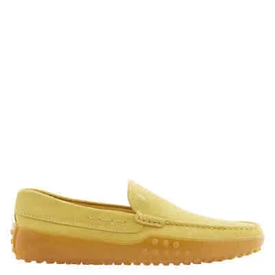 Pre-owned Tod's Tods Men's Yellow Suede Gommino Loafers