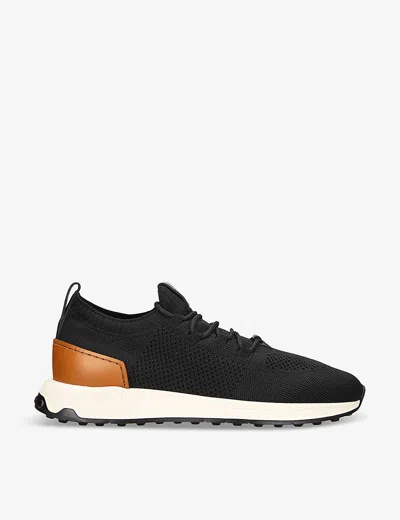 TOD'S MENS BLACK RUN 63K CALZINO MESH LOW-TOP TRAINERS EUR 41 / 7 UK