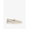 Tod's Mens Tods Ibrido Almond-toe Suede Loafers In Grey/light