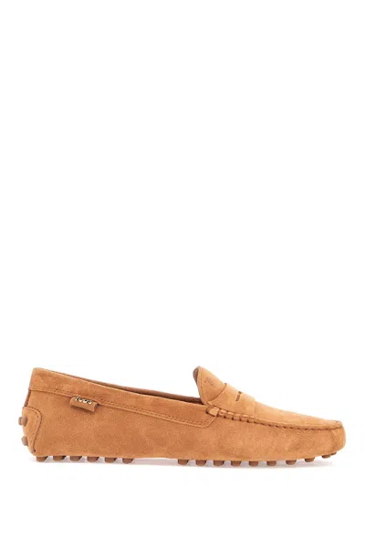 Tod's Suede Leather Loafer In Cuoio (brown)