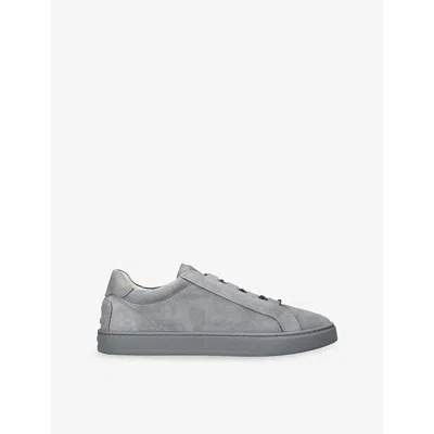 Tod's Suede Allacciata Cassetta Sneakers In Gray