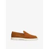 Tod's Mens Tods Ibrido Almond-toe Suede Loafers In Camel