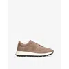 Tod's Red Dot Suede Sneakers By Pashmy In Brown