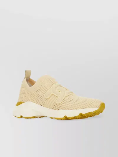 Tod's Mesh Upper Fabric Sneakers In Beige