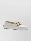 TOD'S METAL BUCKLE STITCHED LOAFERS