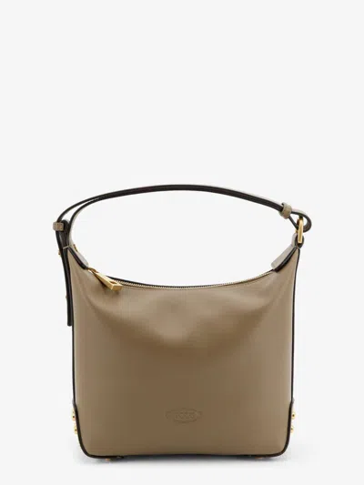 Tod's Metal Dots Leather Mini Bag In Brown