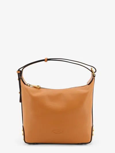 Tod's Metal Dots Leather Mini Bag In Brown