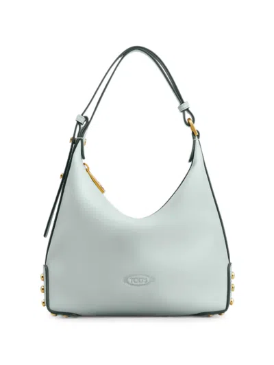 Tod's Metal Dots Mini Bag In Leather In Blue