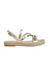 Tod's Metallic Strap Sandals In Brown