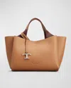 Tod's Florida Double Apa 2 Manici Mini Trac Pelle T Pend In Kenia Bordeaux
