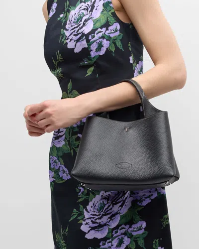 Tod's Micro Apa Leather Top-handle Bag In Nero