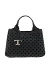 Tod's Micro Apa Perforated-leather Tote Bag In Black