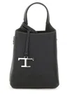 Tod's T-timeless Pendant Detail Micro Tote Bag In Black