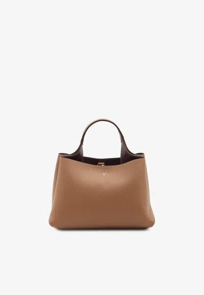 Tod's Micro Grained-leather Crossbody Bag In Brown