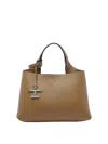 Tod's Micro Handbag With Textured Finish And Adjustable Strap In Brown