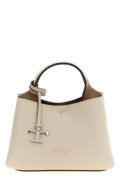 Tod's Micro Leather Handbag In Gray