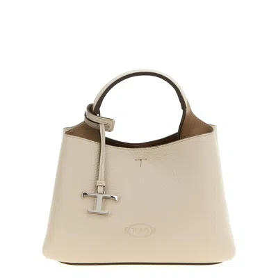 Tod's Tods Micro Leather Handbag In Gray