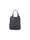 Tod's Micro Leather Shopping Bag In Black