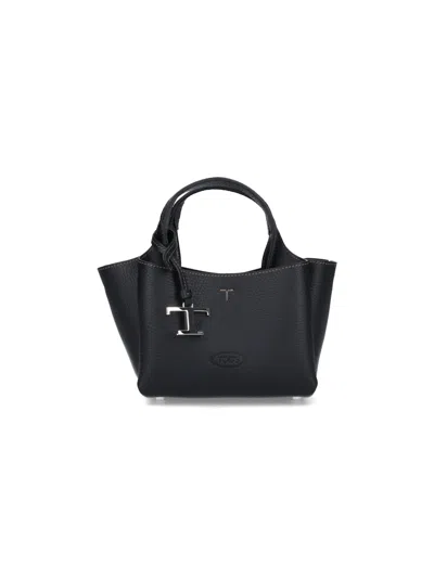 Tod's Micro Logo Bag In Black