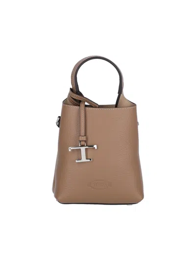 Tod's Micro Logo Bag In Brown
