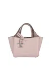 Tod's Shoulder Bag With Detachable Strap And Top Handles In Sand