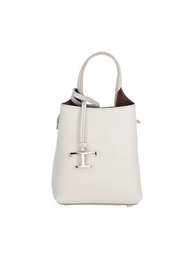 Tod's Micro Logo Bag In White