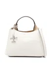 Tod's Micro Logo-charm Tote Bag In White
