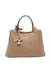 Tod's Micro Logo Tote Bag In Beige