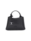 Tod's T Timeless Micro Leather Handbag In Black