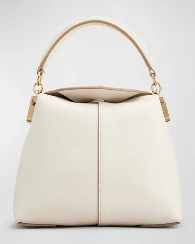 Tod's Micro T Case Tote Bag In Bianco Calce