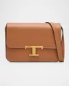 Tod's Micro T Leather Crossbody Bag In Kenia Scuro