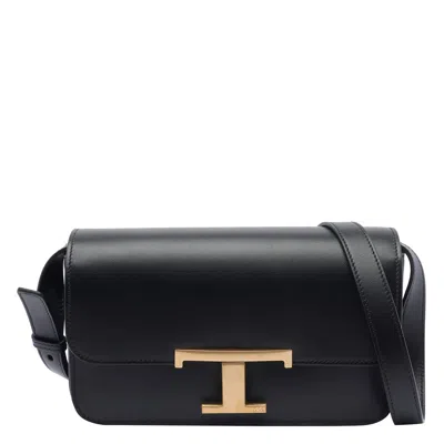 Tod's Tods Micro T Timeless Crossbody Bag In Black