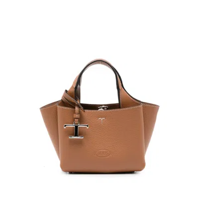Tod's Micro T Timeless Tote Bag In Brown