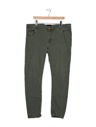 Pre-owned Tod's Mid-rise Straight Leg Jeans In Green