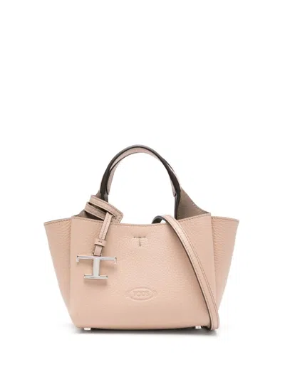 Tod's Micro Handtasche Aus Leder In Nude